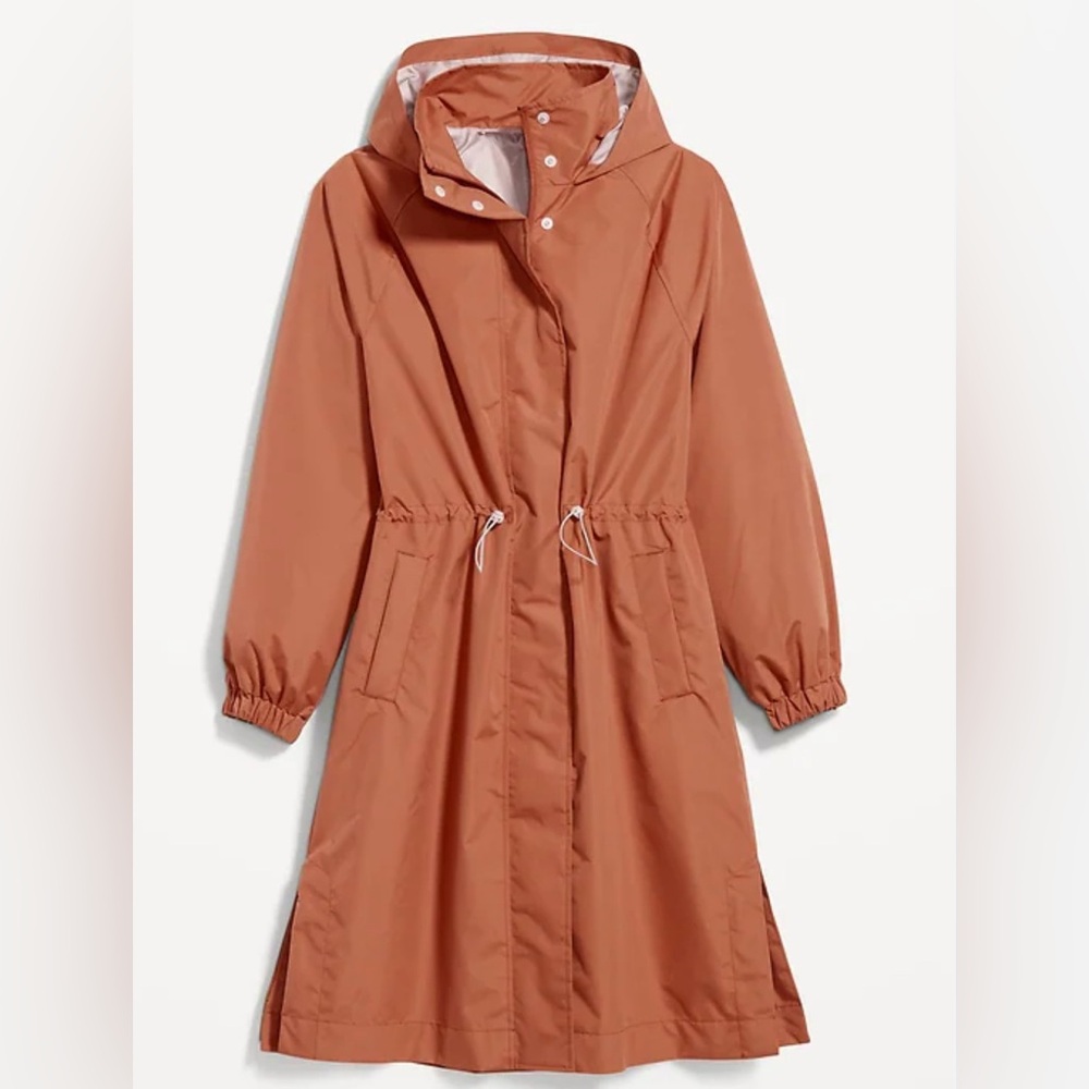 Old Navy Women's Water Resistant Hooded Trench Coat